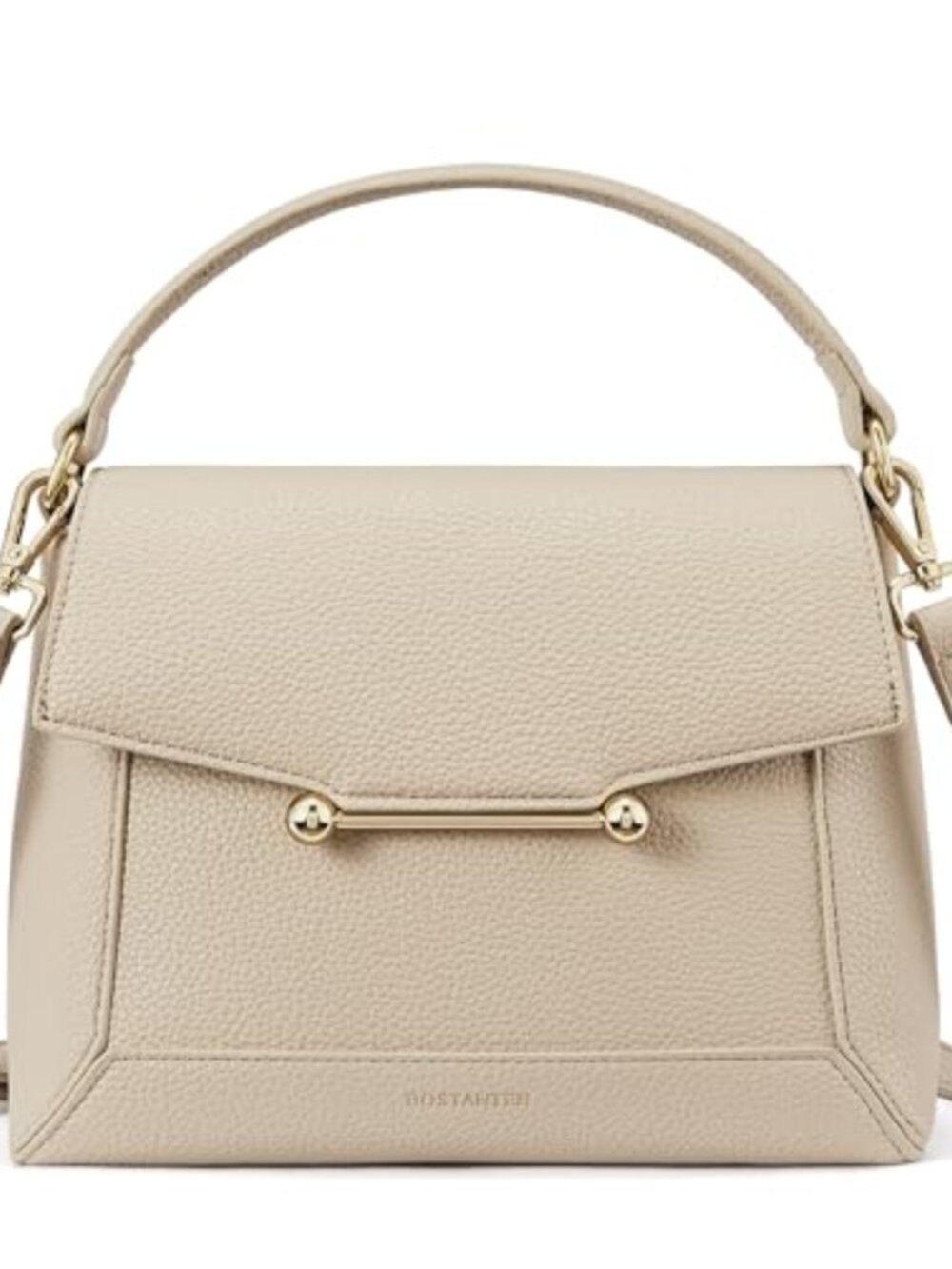Small Vegan Leather Crossbody Bag Top Handle Shoulder Purse 3-in-1 Detachable